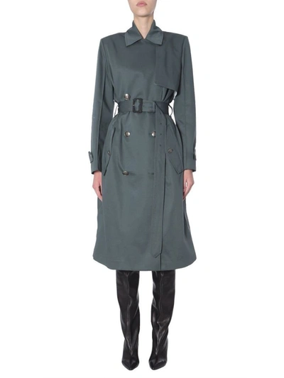 Shop Givenchy Women's Green Cotton Trench Coat