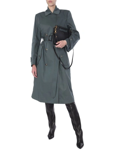 Shop Givenchy Women's Green Cotton Trench Coat