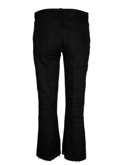 Shop Saint Laurent Women's Black Cotton Jeans