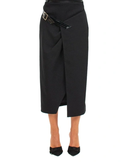 Shop Givenchy Women's Black Wool Skirt