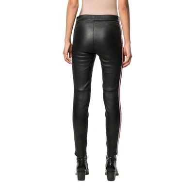 Shop Alexander Mcqueen Women's Black Leather Pants
