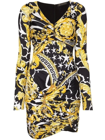 Shop Versace Women's Gold Viscose Dress