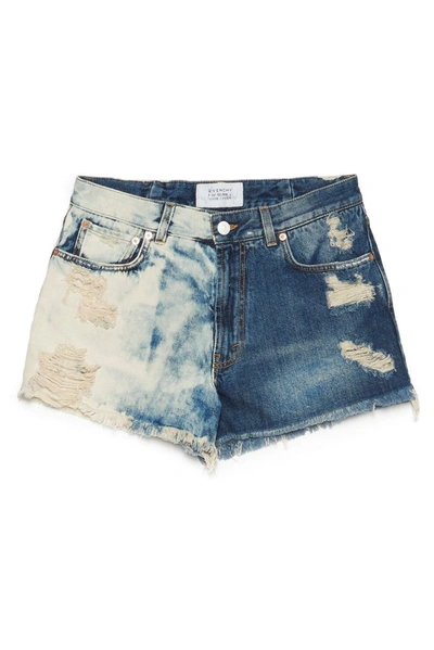 Shop Givenchy Women's Blue Cotton Shorts