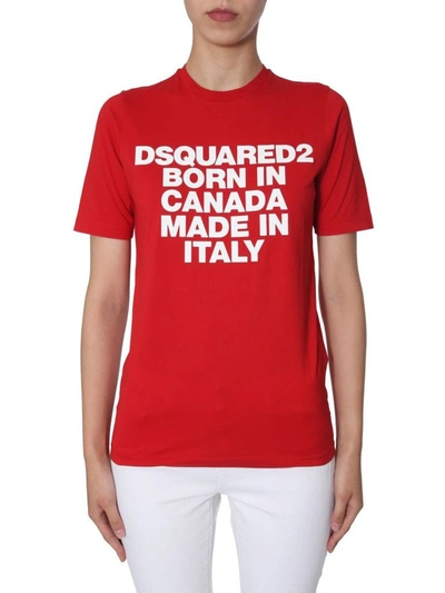 Shop Dsquared2 Women's Red Cotton T-shirt