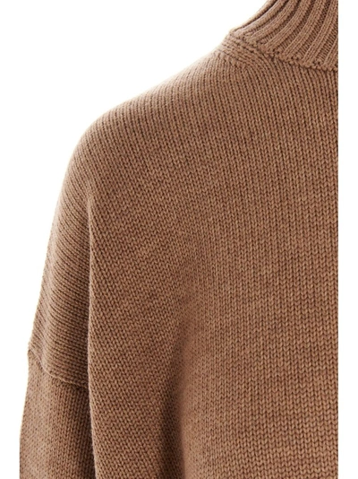 Shop Ganni Women's Beige Wool Sweater