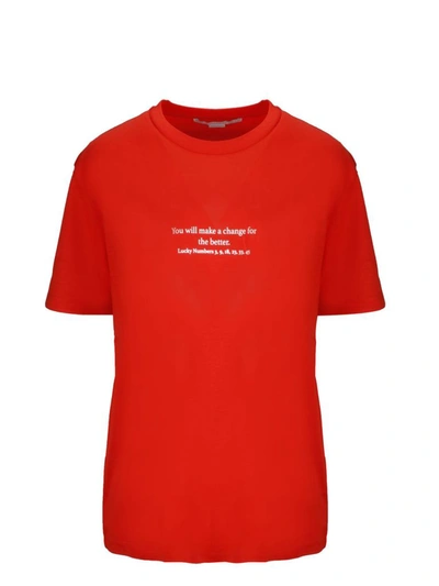 Shop Stella Mccartney Women's Red Cotton T-shirt