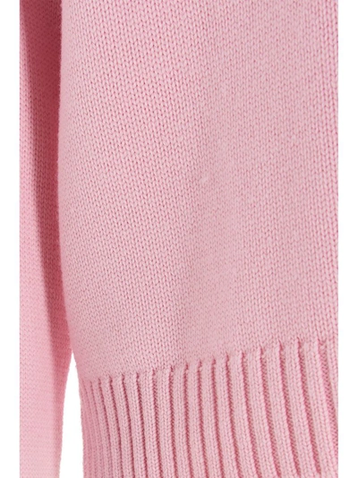 Shop Ganni Women's Pink Wool Sweater