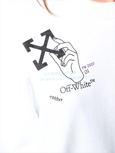 Shop Off-white Women's White Cotton Sweatshirt