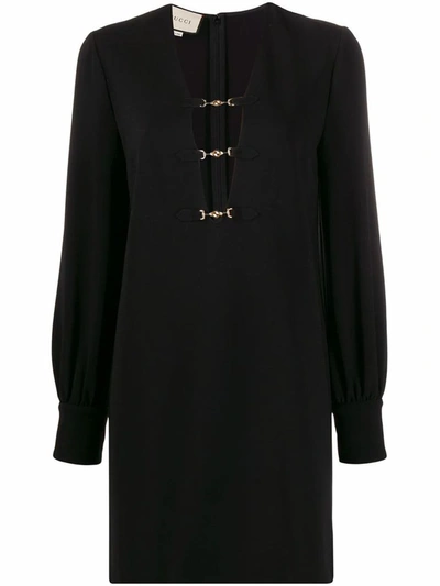 Shop Gucci Women's Black Viscose Dress