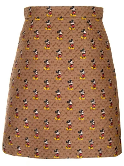 Shop Gucci Women's Brown Polyester Skirt