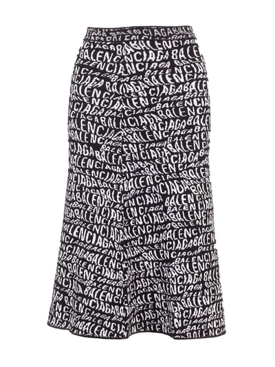 Shop Balenciaga Women's Black Viscose Skirt