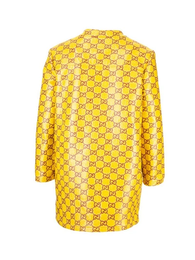 Shop Gucci Women's Yellow Cotton Coat