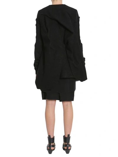 Shop Rick Owens Women's Black Wool Coat