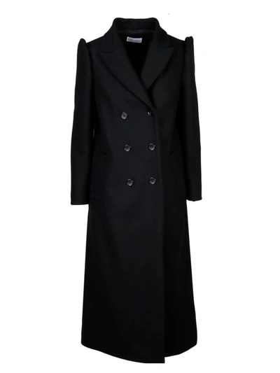 Shop Red Valentino Women's Black Wool Coat