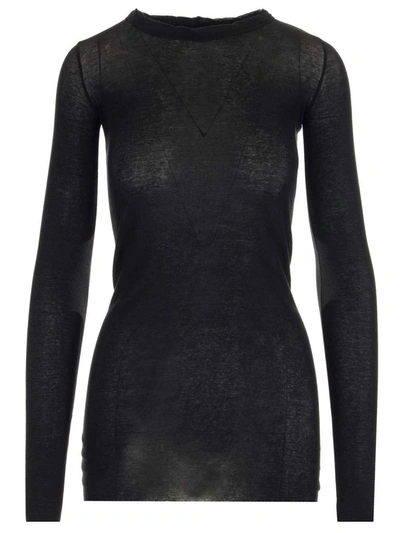 Shop Rick Owens Women's Black Wool Sweater