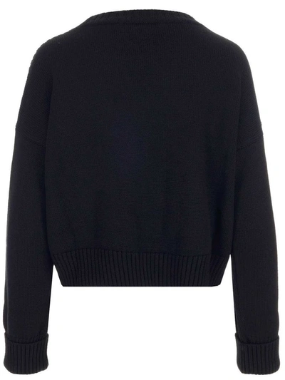 Shop Versace Women's Black Wool Sweater