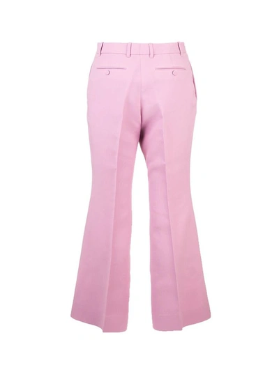 Shop Gucci Women's Pink Silk Pants
