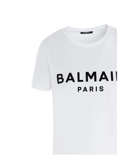 Shop Balmain Women's White T-shirt