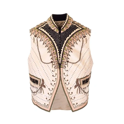 Shop Etro Women's Beige Silk Vest