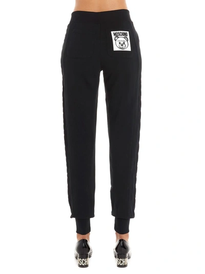 Shop Moschino Women's Black Cotton Joggers