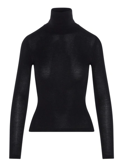 Shop Saint Laurent Women's Black Cashmere Sweater