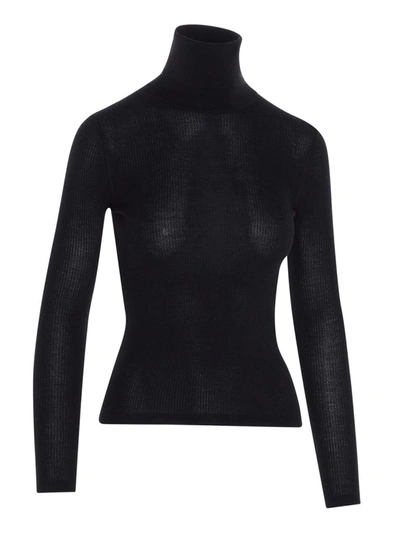 Shop Saint Laurent Women's Black Cashmere Sweater
