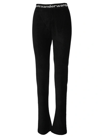 Shop Alexander Wang T T By Alexander Wang Flared Track Pants In Black