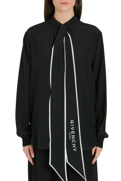 Shop Givenchy Women's Black Silk Blouse