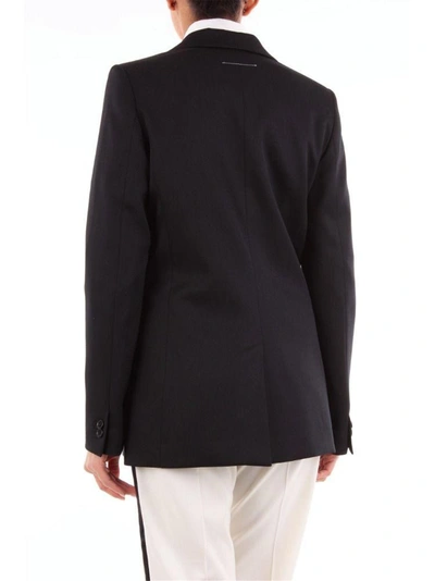 Shop Maison Margiela Women's Black Polyester Blazer