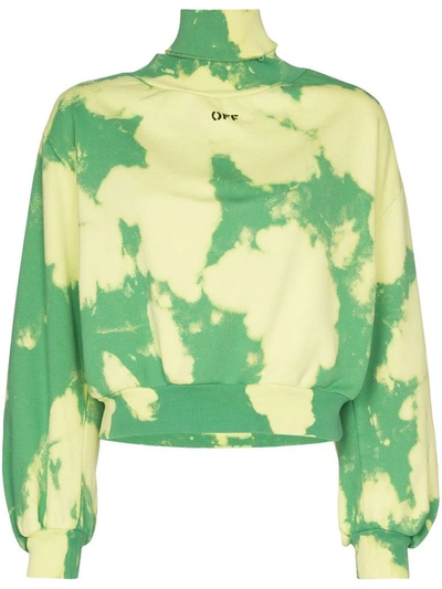 Shop Off-white Women's Green Cotton Sweatshirt