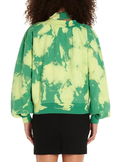 Shop Off-white Women's Green Cotton Sweatshirt