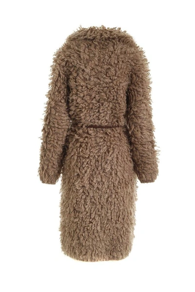 Shop Brunello Cucinelli Women's Brown Wool Coat