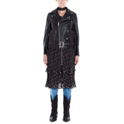 Shop Junya Watanabe Women's Black Leather Outerwear Jacket
