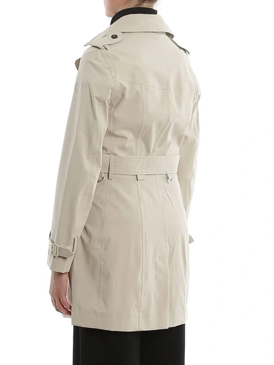 Shop Save The Duck Women's Beige Polyester Trench Coat