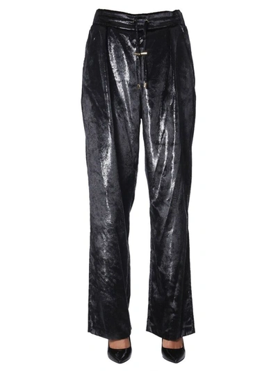 Shop Balmain Women's Black Polyester Joggers