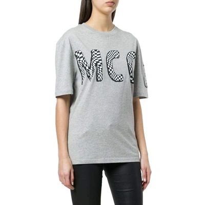 Shop Mcq By Alexander Mcqueen Women's Grey Cotton T-shirt