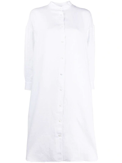 Shop Aspesi Women's White Linen Dress