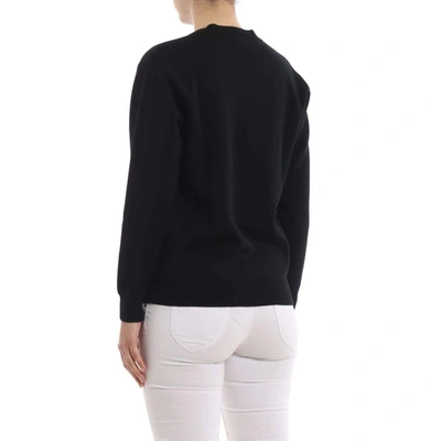 Shop Burberry Women's Black Wool Sweater