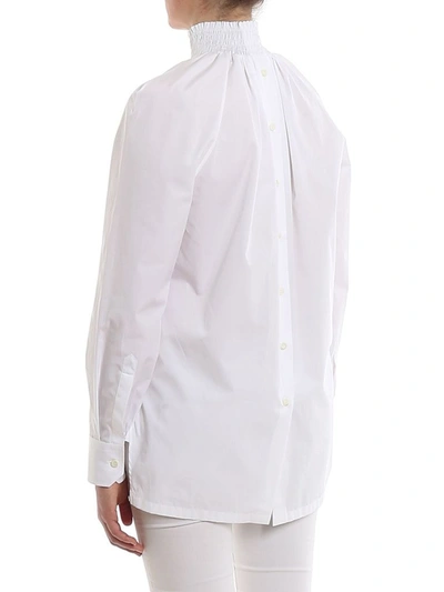 Shop Prada Women's White Cotton Blouse