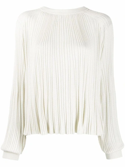 Shop Chloé Women's White Silk Blouse