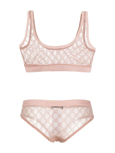 Shop Gucci Women's Pink Polyamide Lingerie & Swimwear