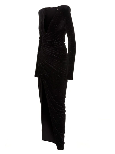 Shop Alexandre Vauthier Women's Black Polyester Dress