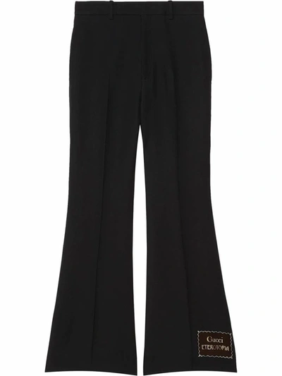 Shop Gucci Women's Black Silk Pants