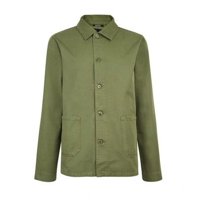 Shop Apc Kerlouan Jacket In Dark Green