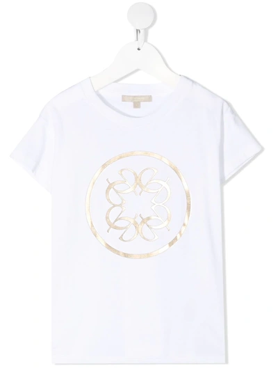 Shop Elie Saab Junior Foil Logo-print T-shirt In White