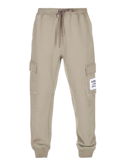 Shop Burberry Green Tracksuit Bottoms