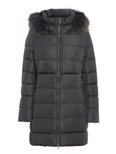 Shop Add Quilted Longuette Puffer Jacket In Grey