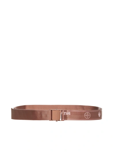 Shop Off-white Belt In Pink Nude