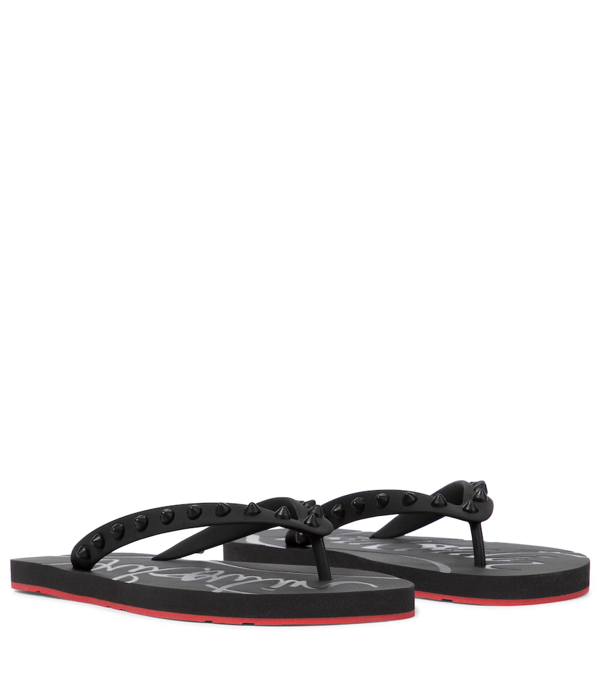 christian louboutin loubi flip flops