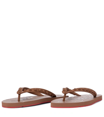 Christian Louboutin 10mm Loubi Flip Rubber Thong Sandals In Red